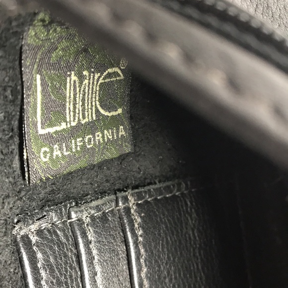 Libaire California Brand Vintage Mini Black Leather Crossbody USA Made - Picture 9 of 11